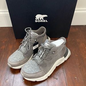 Sorel womens kinetic rnegd caribou waterproof insulated high top quary,sea salt